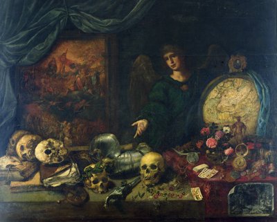 Allegorie van IJdelheid, 1650-60 door Antonio Pereda y Salgado